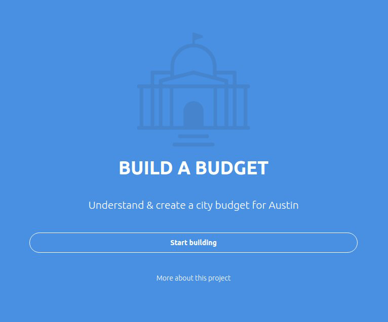 Web app that teaches about the City Budget and invites you to remix how departments and services are funded